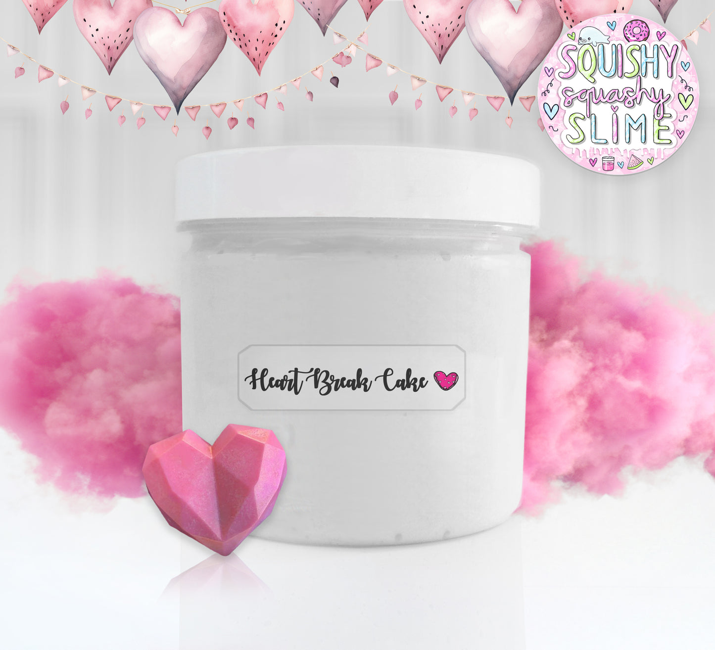 Heart Break Cake - DIY Clay Slime