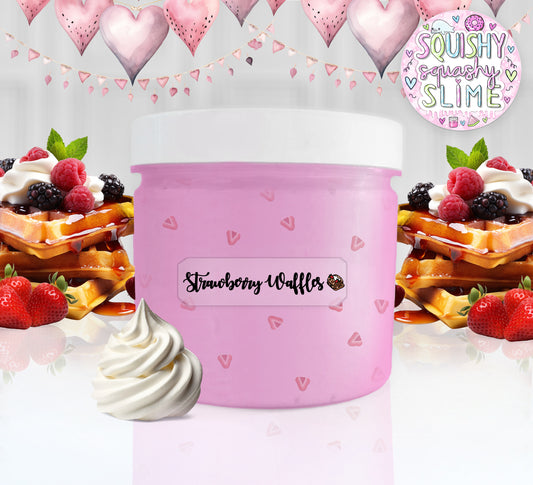 Strawberry Waffles - DIY Clay Slime