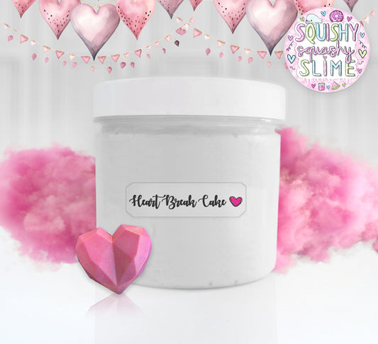 Heart Break Cake - DIY Clay Slime