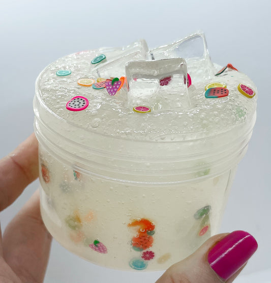 Agua de frutas con gas - Slime transparente